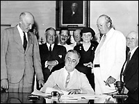 FDR signs the Social Security Act - Library of Congress